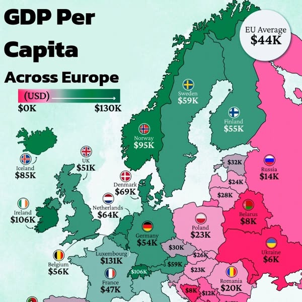 Economic Extremes: Europe's Rich vs. Poor Nations